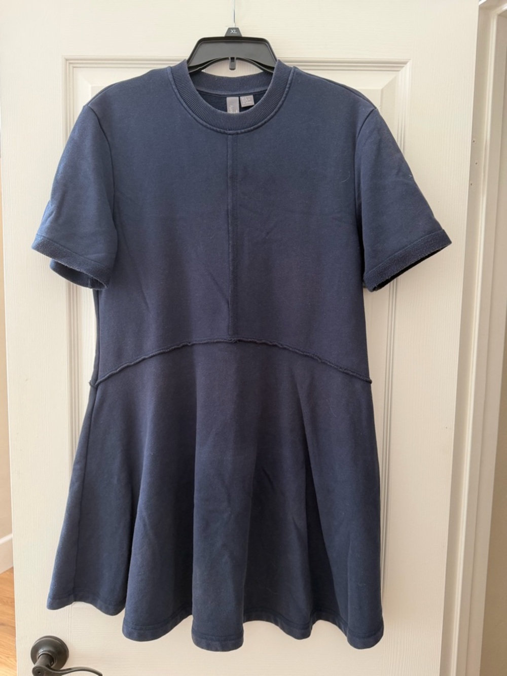 Sweaty Betty Navy Short-Sleeve Mini Dress-EUC